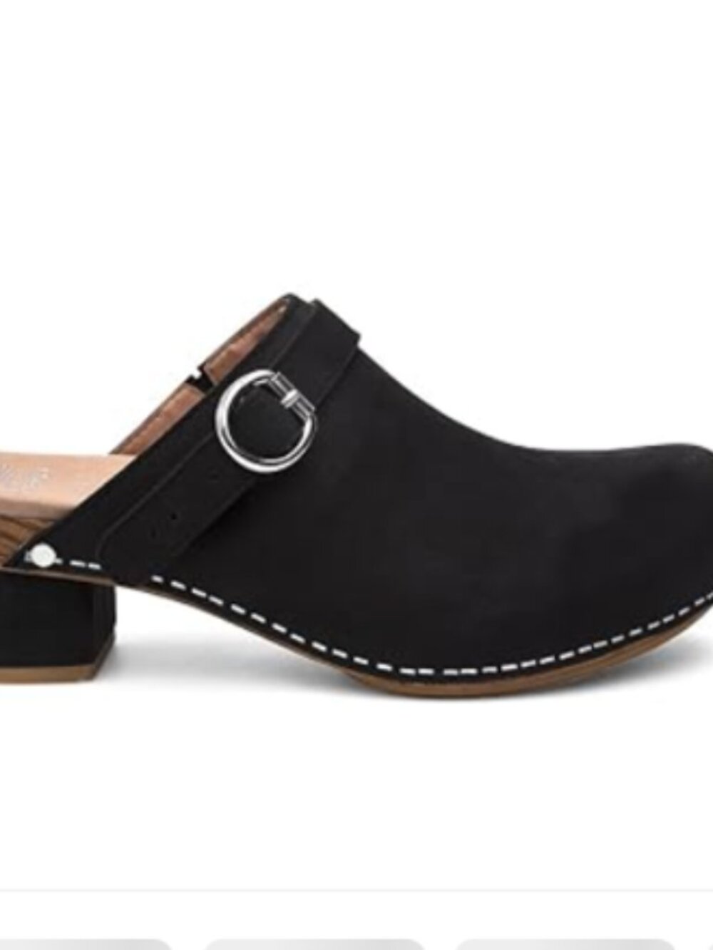Dansko Marty Black Nubuck Clogs Size 37 / 6.5